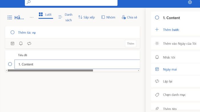 Hướng dẫn sử dụng Microsoft To Do - Bước 5