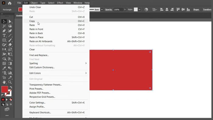 Phím tắt AI hỗ trợ trong nhóm lệnh Edit