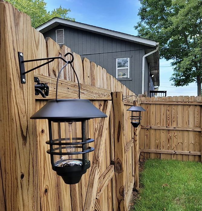 The reviewer's lanterns are hanging on a fence