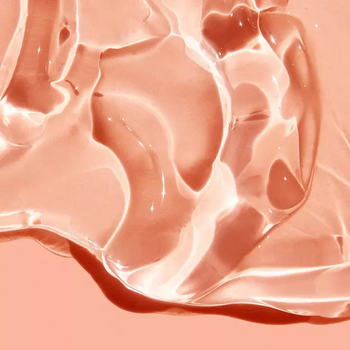 A close-up of the clear serum.