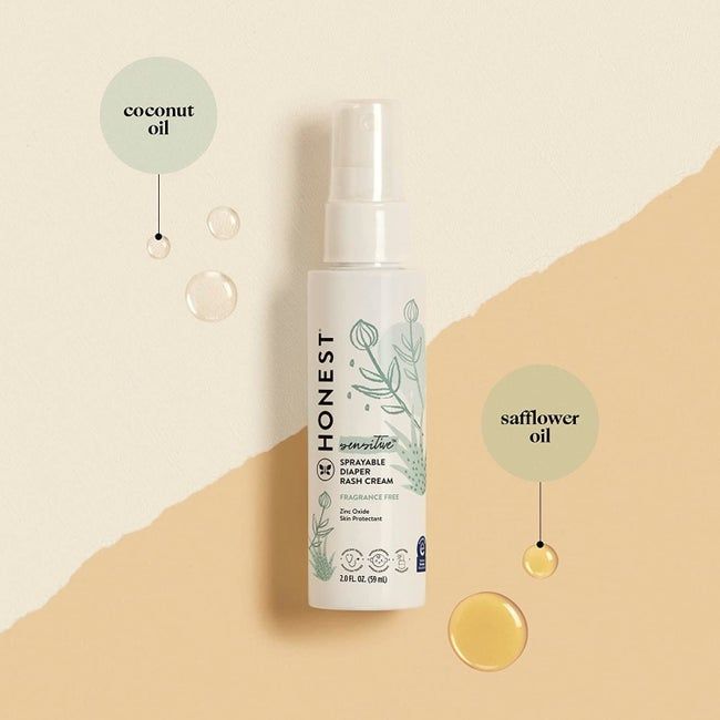 The bottle of diaper rash cream spray.