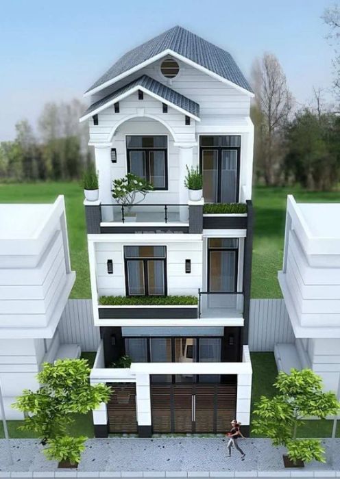 Nhà ống 3 tầng mái Thái được nhiều người yêu thích nhờ sự kết hợp hoàn hảo giữa truyền thống và hiện đại.