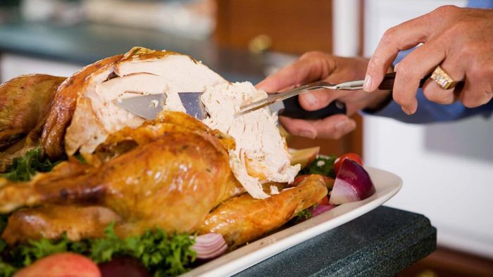 Here's the proper technique for slicing a turkey breast