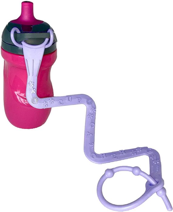 The cup catcher in action, keeping a cup in place.