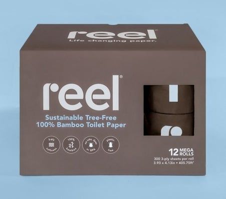 A package containing toilet paper rolls