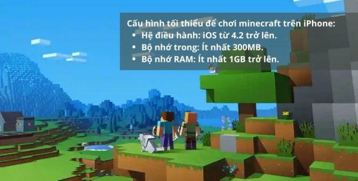 Cấu hình tối thiểu để chơi Minecraft miễn phí trên iPhone