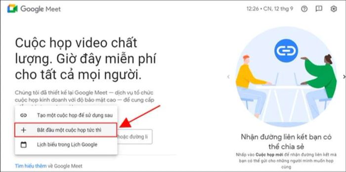Các tính năng của Google Meet trên máy tính và laptop