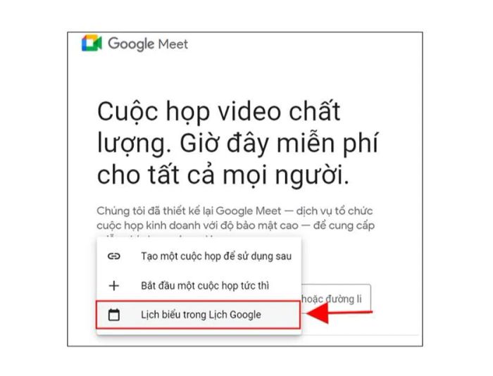Nhấn chọn 'Cuộc họp mới'.