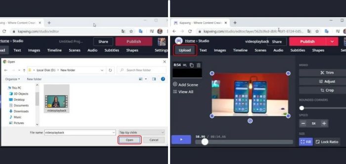 Thêm logo vào video trực tuyến nhanh chóng với Kawping.
