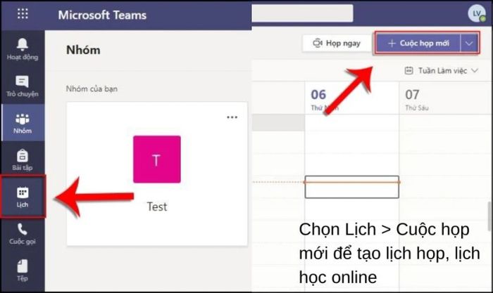 Hướng dẫn chi tiết tạo lịch học và cuộc họp trực tuyến trên Microsoft Teams