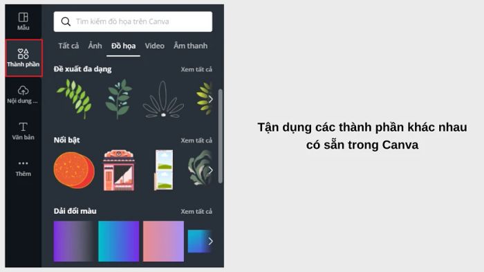 Tùy chỉnh các thành phần một cách linh hoạt