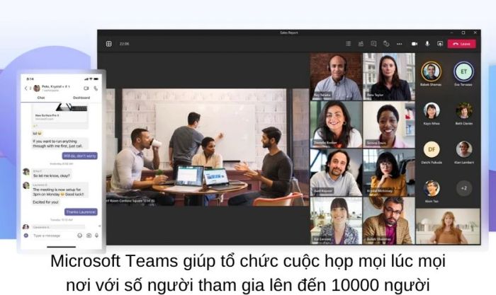 Các tính năng chính trong Microsoft Teams