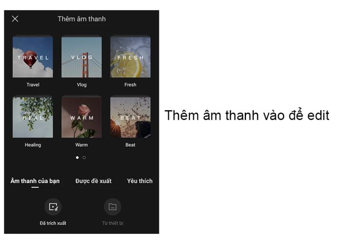 Hãy nhấn vào để chọn âm thanh
