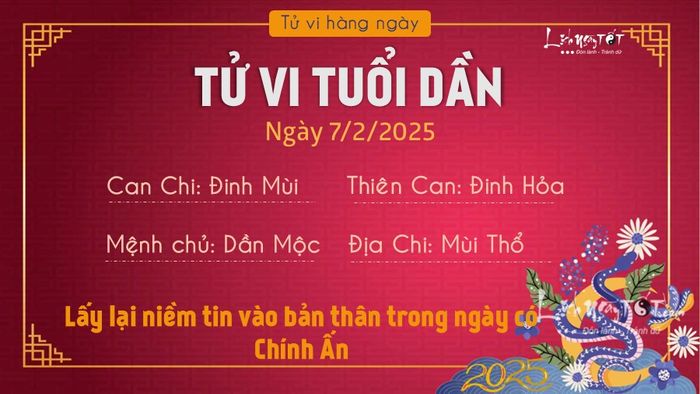 Tử vi hàng ngày 7/2/2025 của 12 con giáp - Dần