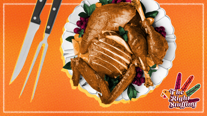 Slices of turkey neatly arranged on a platter.