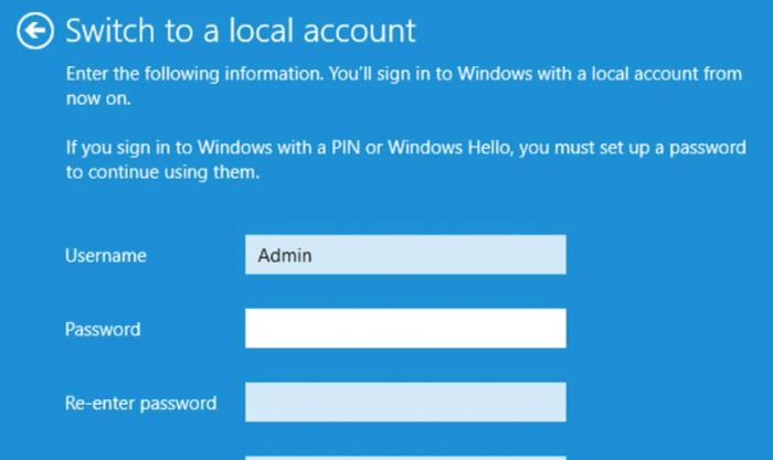 Cách xóa mật khẩu máy tính Win 10