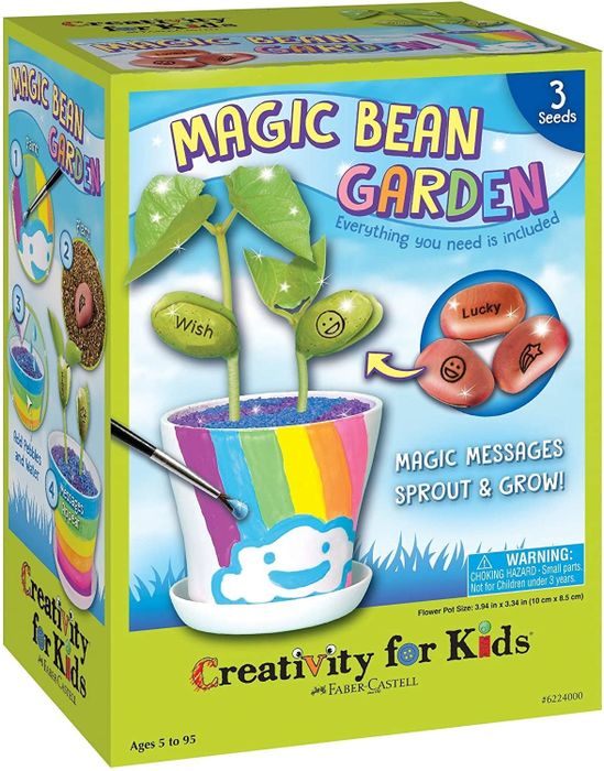 The packaging of the Magic Bean Garden kit.