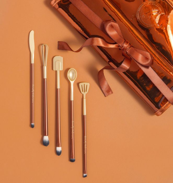 the five-piece artisan brush collection