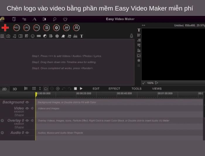 Thêm logo vào video dễ dàng với phần mềm Easy Video Maker.