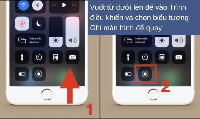Tại đây, bạn cũng thực hiện các thao tác tương tự như trên iPhone không có nút Home để ghi màn hình.