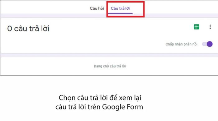 Cách xem câu trả lời trên Google Form