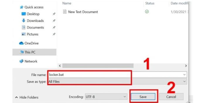 Chọn All Files → Nhấn Save để hoàn tất lưu file