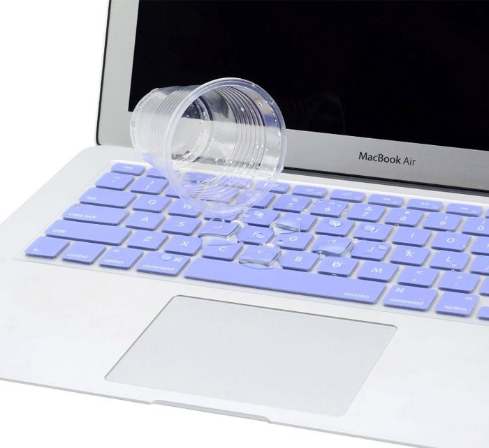 Keyboard protector being used on a laptop