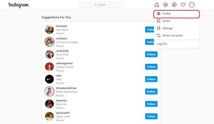 Hướng dẫn khóa Instagram bằng máy tính