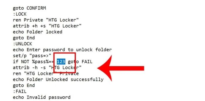 Tìm và thay thế dòng lệnh PASSWORD_GOES_HERE trong mã lệnh