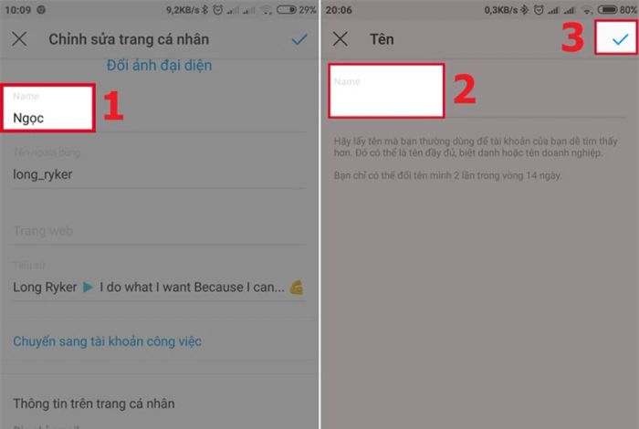 Hướng dẫn đổi tên Instagram trên điện thoại