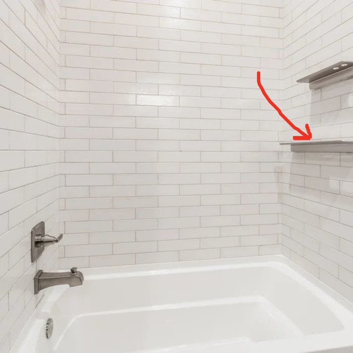 Two hanging shower shelves