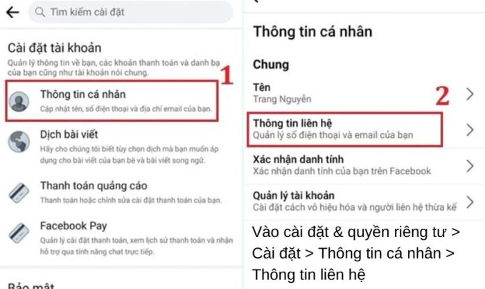Hướng dẫn ẩn số điện thoại trên Facebook bằng điện thoại