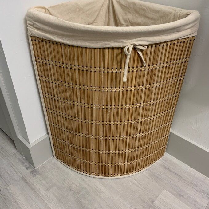 The corner laundry hamper
