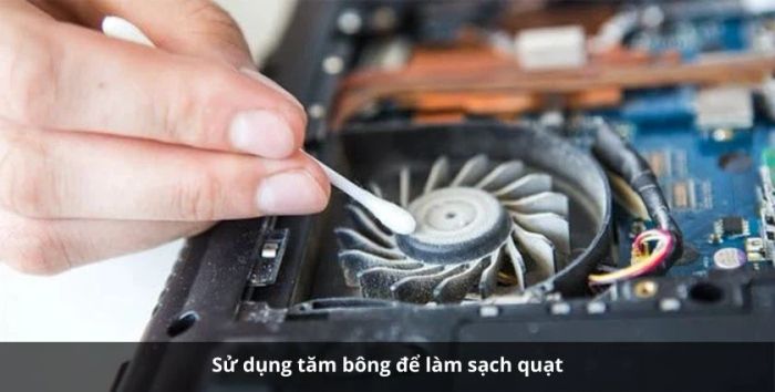 Vệ sinh các linh kiện lớn bên trong thùng máy tính để bàn