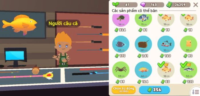 Kiếm tiền nhanh và nhiều trong Play Together bằng cách câu cá