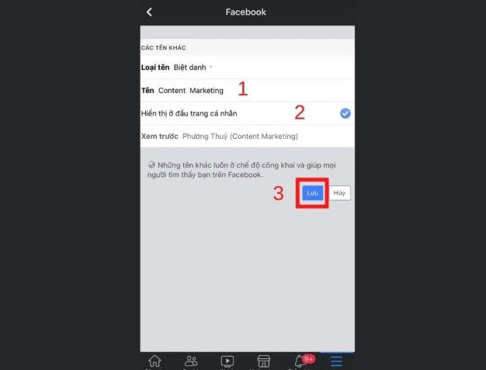 Hướng dẫn cách thay đổi biệt danh trên Facebook bằng ứng dụng di động