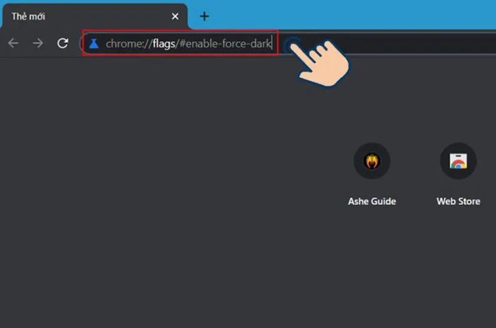 Mở mục Force Dark Mode for Web Contents và bật chế độ “Enabled“.