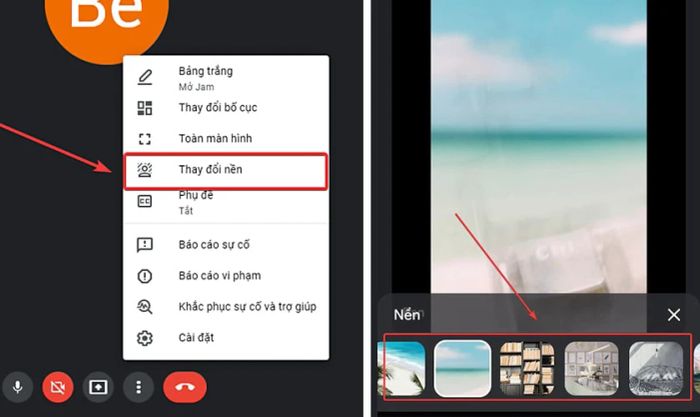 Cách thay đổi nền trong Google Meet