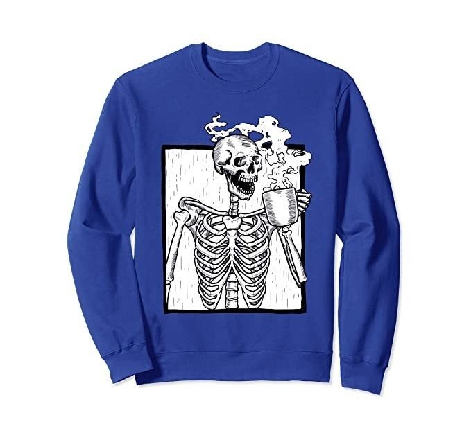 the sweatshirt in blue