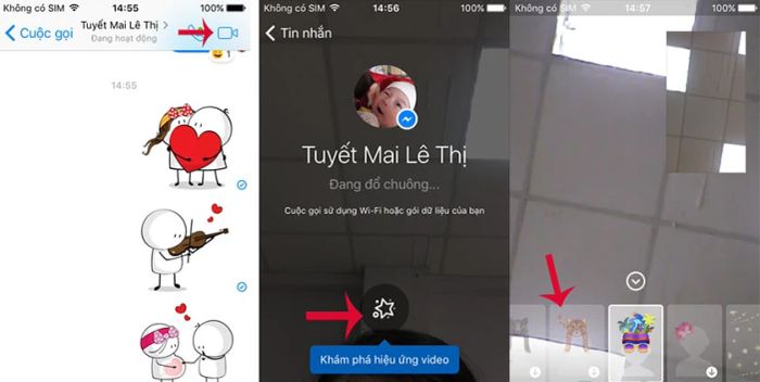 Cách thực hiện cuộc gọi video trên Messenger với hiệu ứng thêm vào