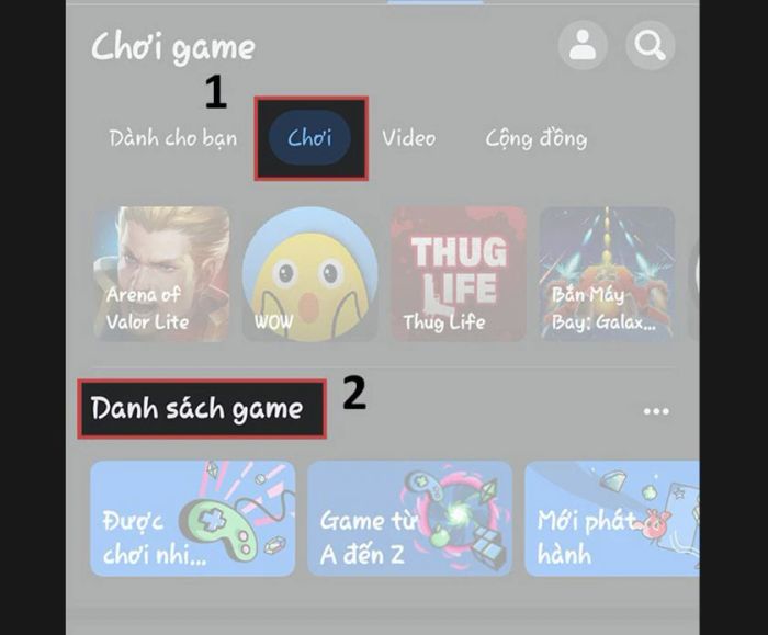 Chọn mục