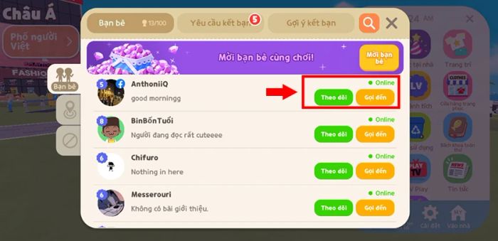 gọi bạn bè đến nơi bạn đang ở một cách dễ dàng