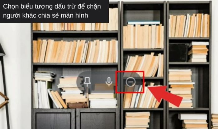 Hướng dẫn cách ngừng người khác chia sẻ màn hình trên Google Meet.