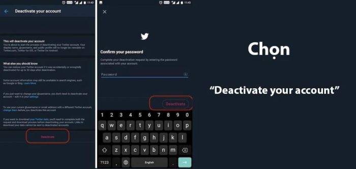 Hướng dẫn xóa tài khoản Twitter trên điện thoại