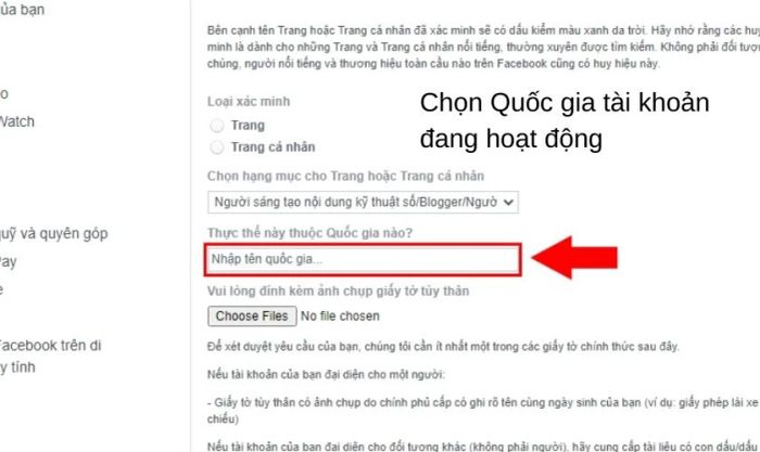 Chọn quốc gia