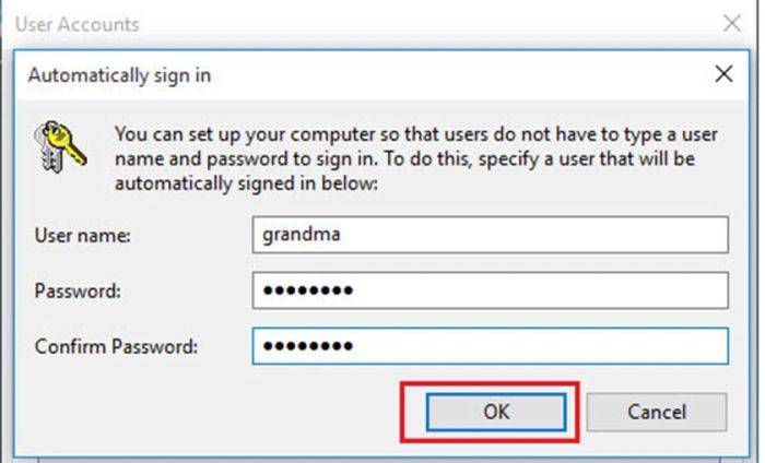 tắt mật khẩu trên Windows 10