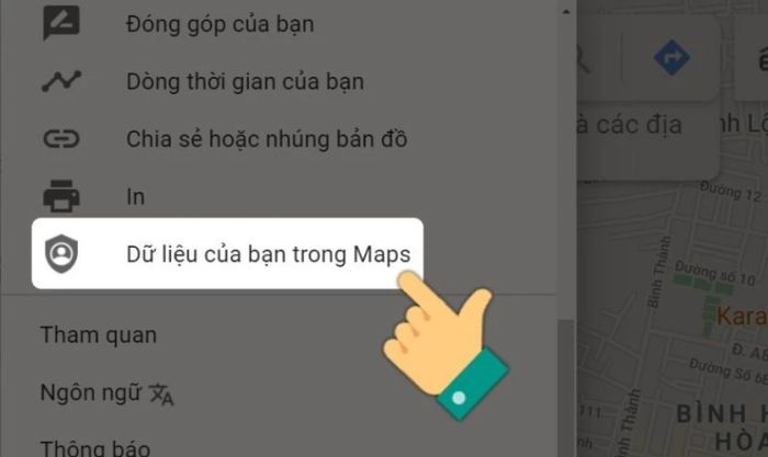 Hướng dẫn cách xóa lịch sử tìm kiếm trên Google Maps.