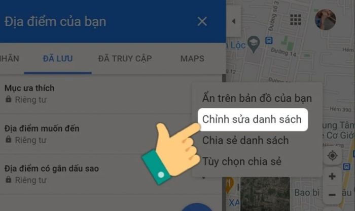 Chọn Chỉnh sửa danh sách