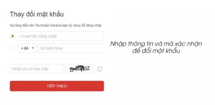 Hướng dẫn thay đổi mật khẩu Liên Quân Garena mà không cần dùng điện thoại