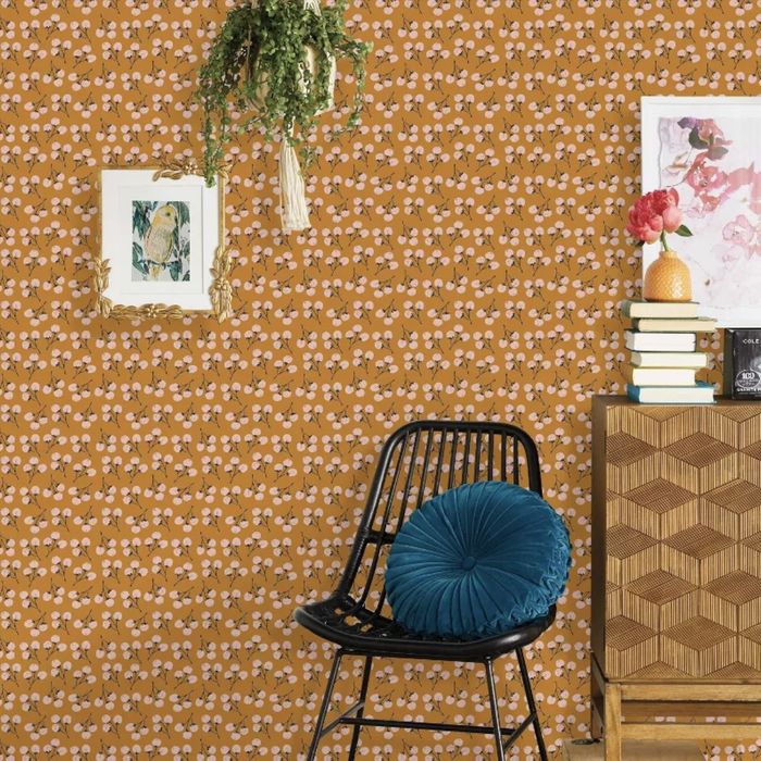 A peel-and-stick wallpaper